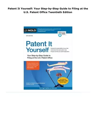 read patent it yourself: your step-by-step guide to filing at the u.s.