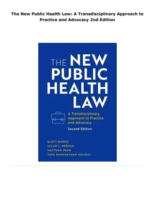 read the new public health law: a transdisciplinary approach to practi