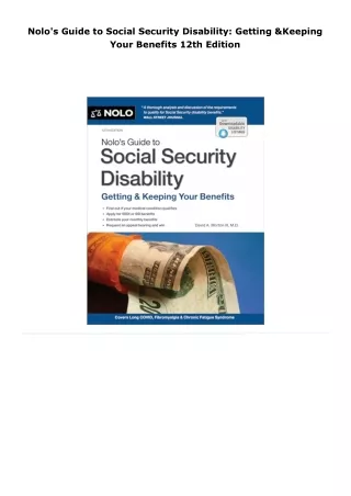 read nolo's guide to social security disability: getting & keeping you