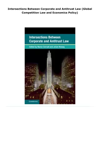 intersections between corporate and antitrust