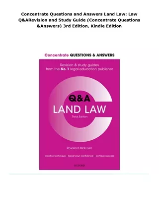 read concentrate questions and answers land law: law q&a revision and