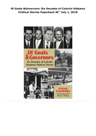 read of goats & governors: six decades of colorful alabama political s