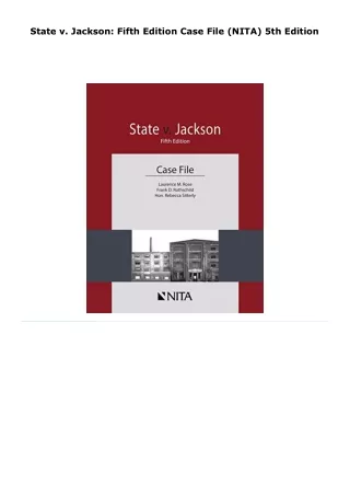read state v. jackson: fifth edition case file (nita)     5th edition