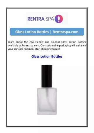 glass lotion bottles rentraspa com