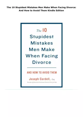 pdf book download the 10 stupidest mistakes men make when facing divor