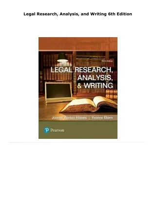 read/download legal research, analysis, and writing     6th edition