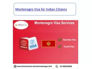 Montenegro Visa for Indian Citizens