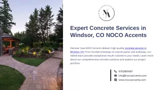 Expert Concrete Services in Windsor, CO  NOCO Accents