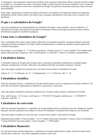 a calculadora uma ferramenta essencial para