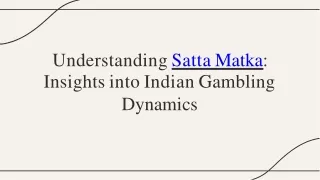 Exploring Satta Matka: The Ultimate Guide to India's Popular Gambling Game