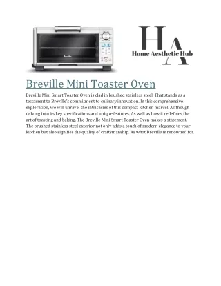 Breville Mini Toaster Oven