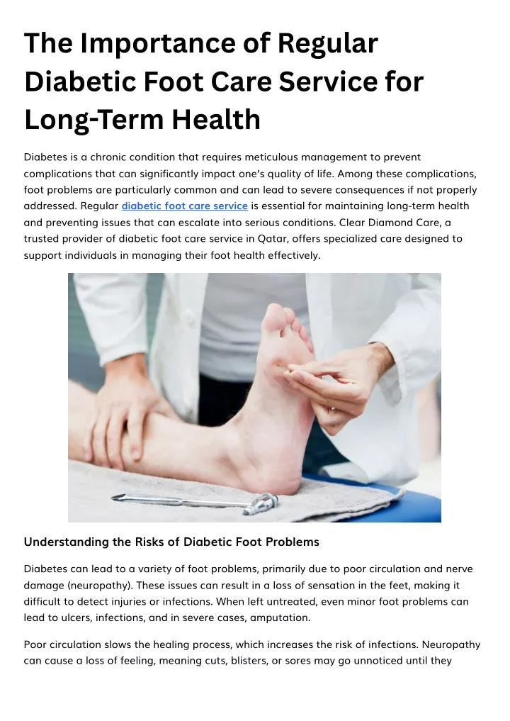 the importance of regular diabetic foot care