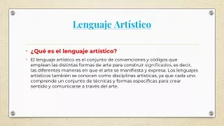 lenguaje art stico