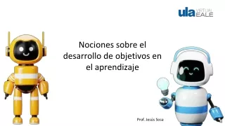 Nociones sobre el desarrollo de objetivos en el aprendizaje