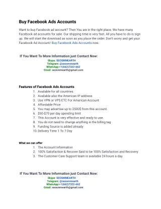 09 Tips For Buy Facebook Ads Accounts Success