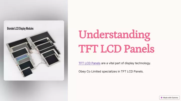 understanding tft lcd panels