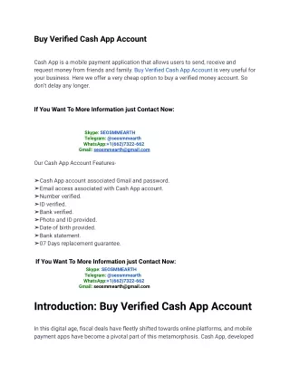 09 Tips For Buy Verified Cash App Account Success