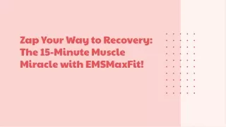 zap your way to recovery the 15 minute muscle