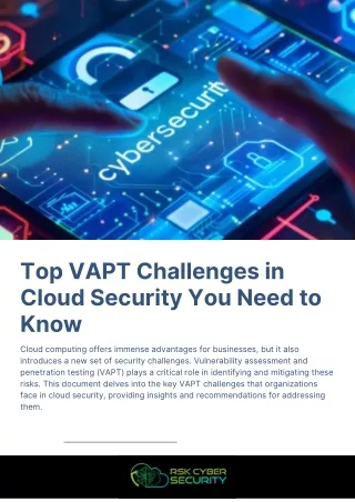 Top VAPT Challenges in Cloud Security You Need to Know
