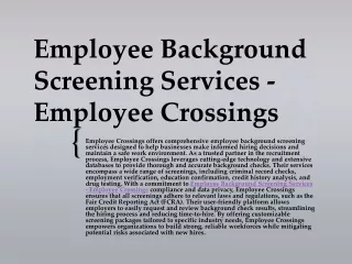 Background Screening Companies - Employee Crossings