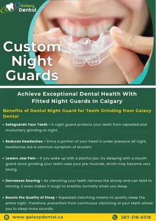 Get Custom Night Guards for Better Sleep | Galaxy Dental