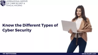 Know the 5 Different Types of Cyber Security