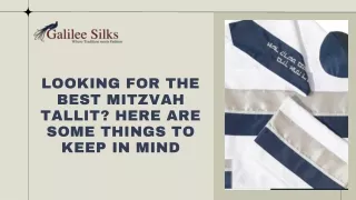 Looking For the Best Mitzvah Tallit Here are Some Things to Keep in Mind