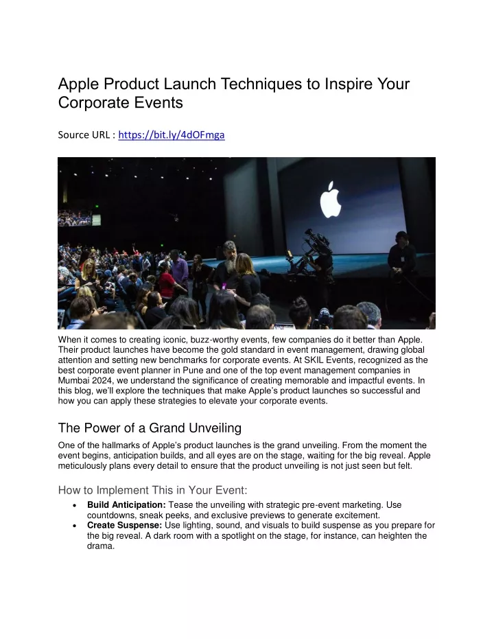 apple product launch techniques to inspire your