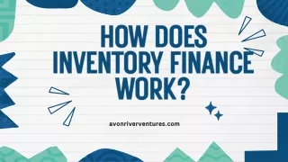 How Does Inventory Finance Work?