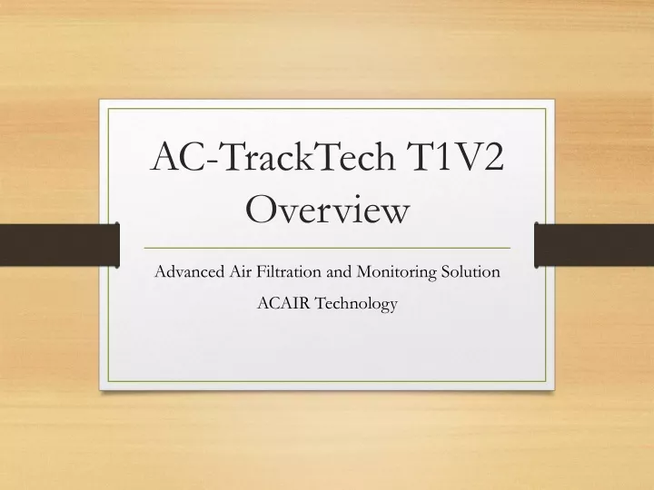 ac tracktech t1v2 overview