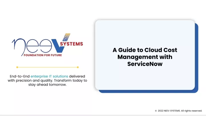 a guide to cloud cost management with servicenow