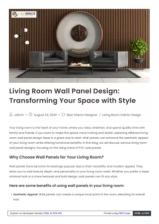 Ultimate Guide to Living Room Wall Panel Design