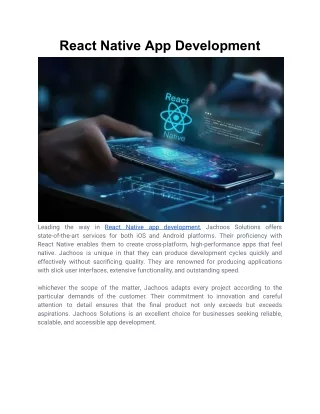 react native app development