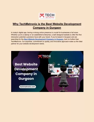 why techmetronix is the best website development
