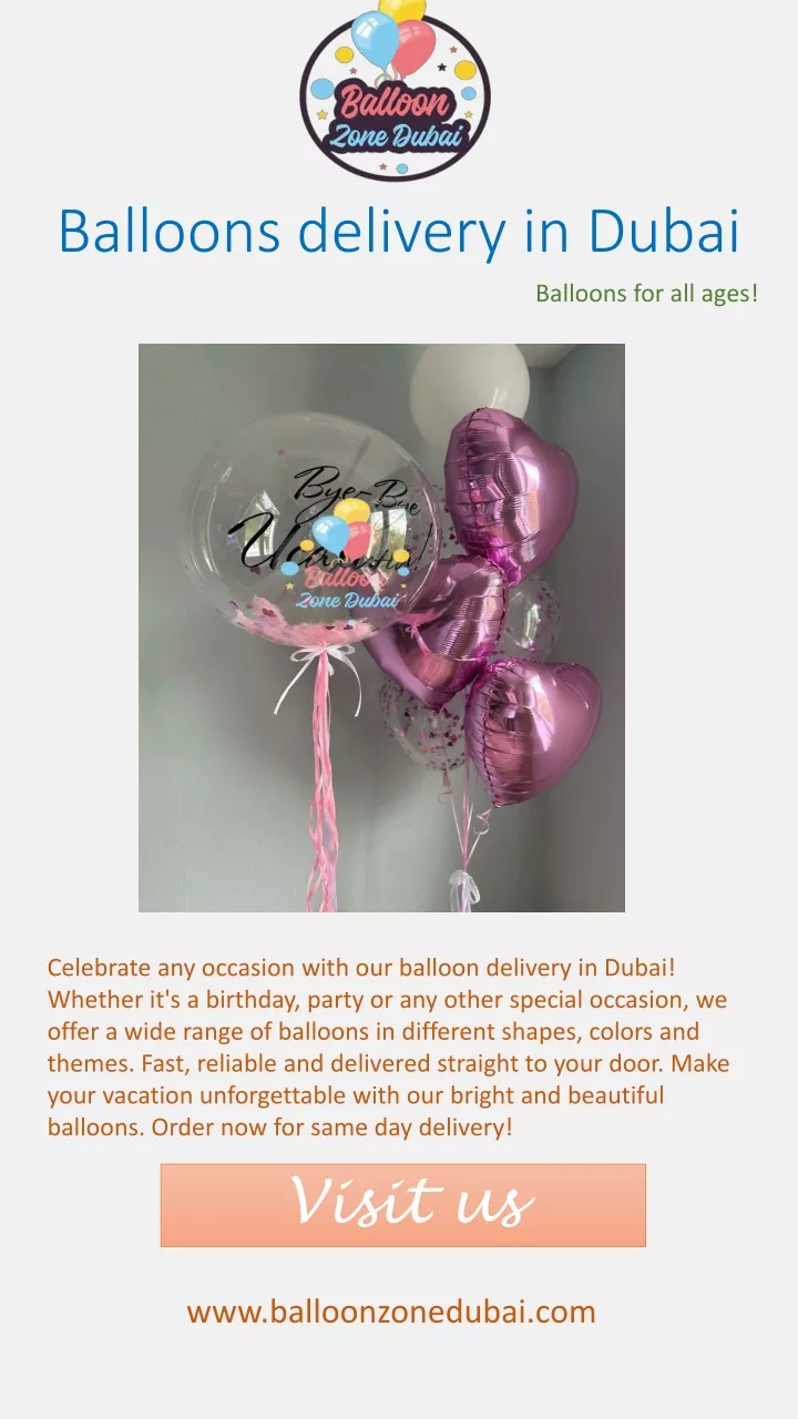 balloons delivery in dubai