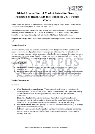 Access Control Market