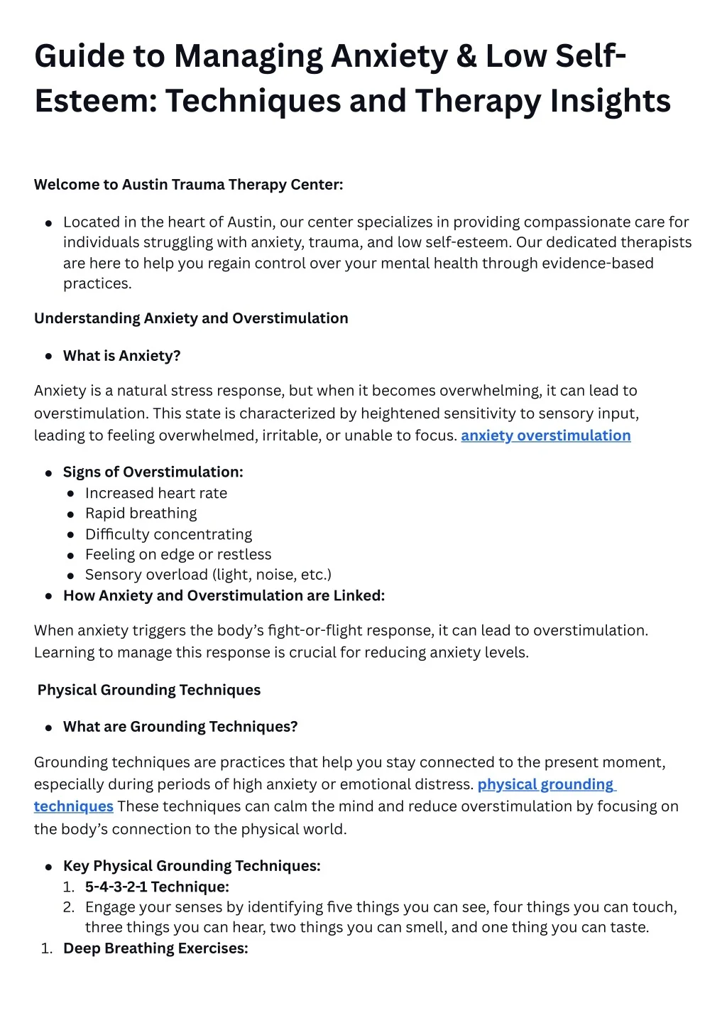 PPT - Guide to Managing Anxiety & Low Self-Esteem Techniques and ...