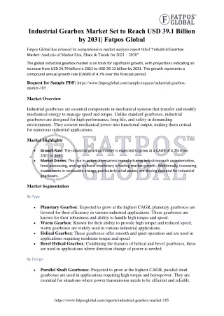 Industrial Gearbox Market