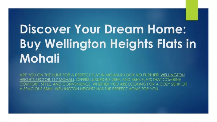 discover your dream home buy wellington heights flats in mohali