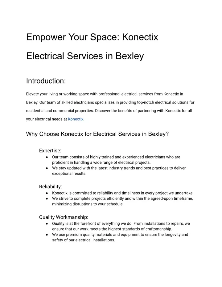 empower your space konectix