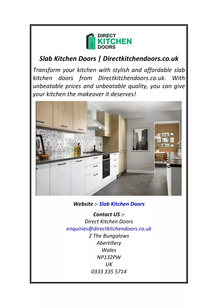 slab kitchen doors directkitchendoors co uk