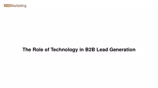 The Role of Technology in B2B Lead Generation