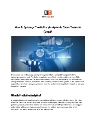 How to Leverage Predictive Analytics to Drive Business Growth