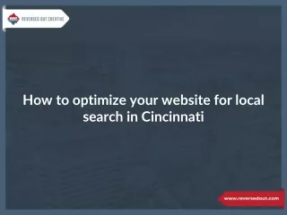 How to optimize your website for local search in Cincinnati