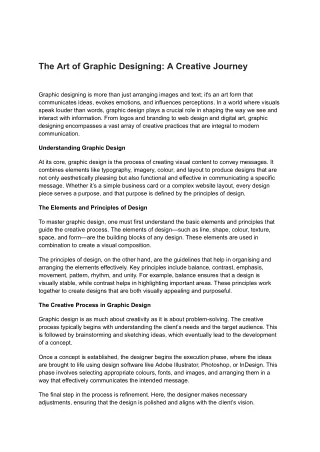 the art of graphic designing a creative journey
