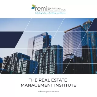 Real Estate Management Institute Brochure