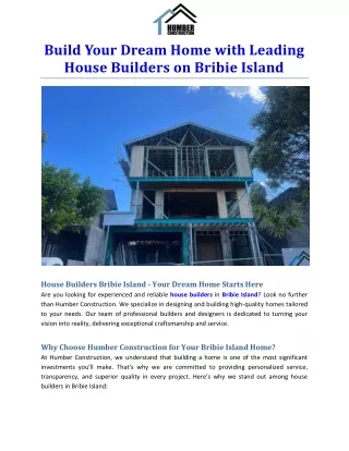 Build Your Dream Home with Leading House Builders on Bribie Island