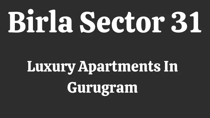 birla sector 31