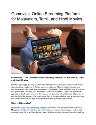 Gomovies_ Online Streaming Platform for Malayalam, Tamil, and Hindi Movies