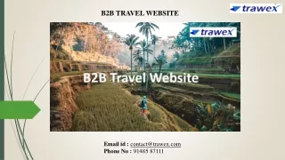 B2B Travel Website